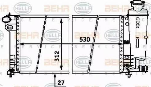 HELLA 8MK 376 716-451 - Radiator, engine cooling autospares.lv