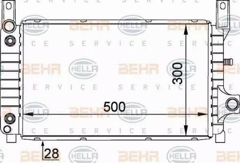 HELLA 8MK 376 716-031 - Radiator, engine cooling autospares.lv