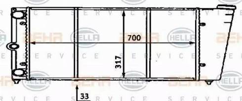 HELLA 8MK 376 716-731 - Radiator, engine cooling autospares.lv