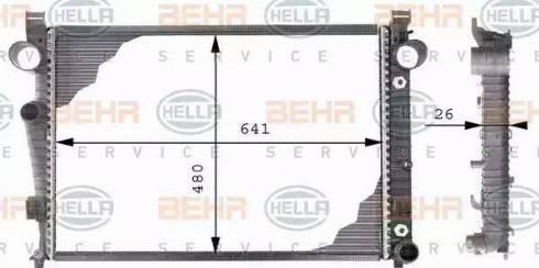 HELLA 8MK 376 710-284 - Radiator, engine cooling autospares.lv