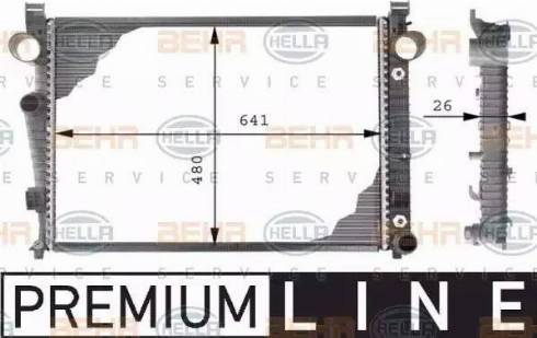 HELLA 8MK 376 710-281 - Radiator, engine cooling autospares.lv