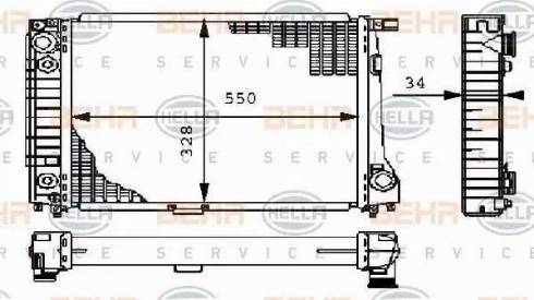 HELLA 8MK 376 710-781 - Radiator, engine cooling autospares.lv