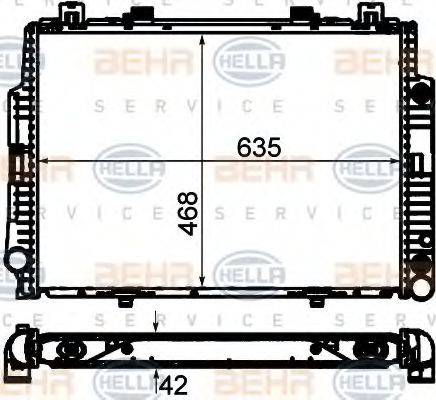 HELLA 8MK 376 711-514 - Radiator, engine cooling autospares.lv