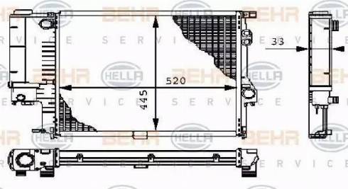 HELLA 8MK 376 711-121 - Radiator, engine cooling autospares.lv