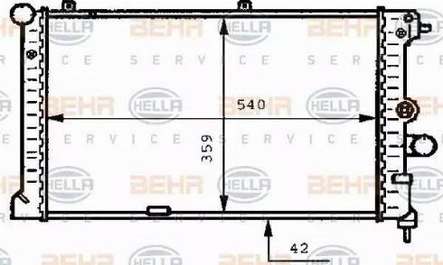 HELLA 8MK 376 711-791 - Radiator, engine cooling autospares.lv