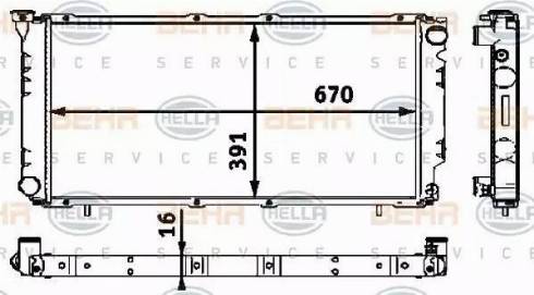 HELLA 8MK 376 718-441 - Radiator, engine cooling autospares.lv