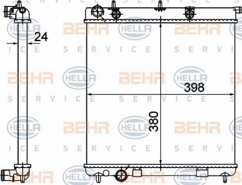 HELLA 8MK 376 718-645 - Radiator, engine cooling autospares.lv