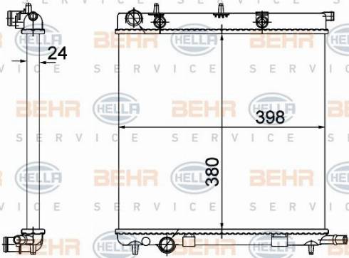 HELLA 8MK 376 718-625 - Radiator, engine cooling autospares.lv