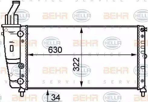 HELLA 8MK 376 718-081 - Radiator, engine cooling autospares.lv