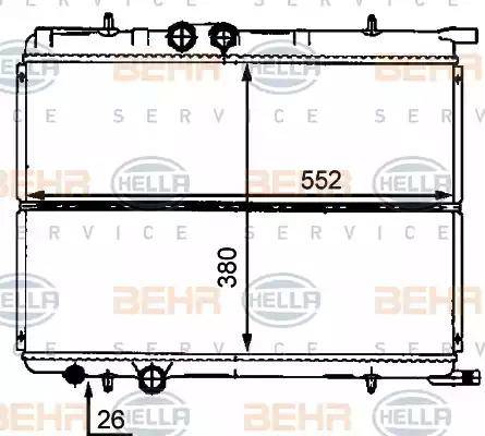 HELLA 8MK 376 718-181 - Radiator, engine cooling autospares.lv