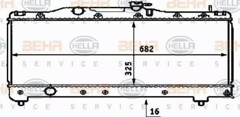 HELLA 8MK 376 718-351 - Radiator, engine cooling autospares.lv