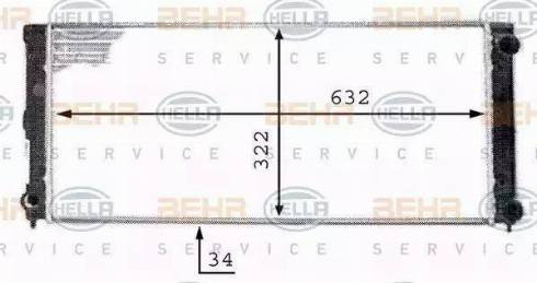 HELLA 8MK 376 713-351 - Radiator, engine cooling autospares.lv