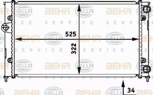 HELLA 8MK 376 713-761 - Radiator, engine cooling autospares.lv