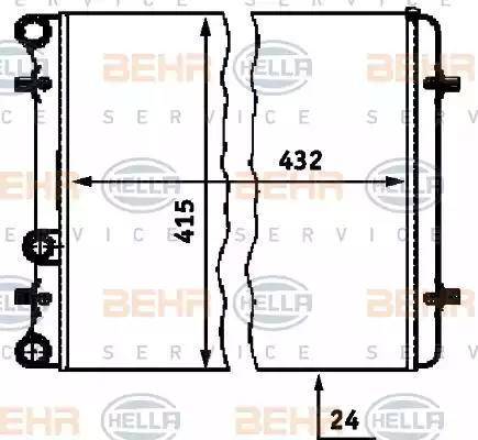 HELLA 8MK 376 713-771 - Radiator, engine cooling autospares.lv