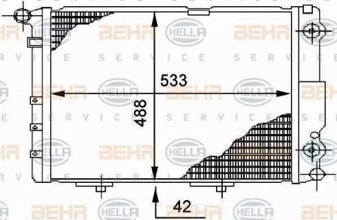 HELLA 8MK 376 712-464 - Radiator, engine cooling autospares.lv