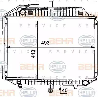 HELLA 8MK 376 712-411 - Radiator, engine cooling autospares.lv