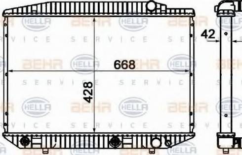 HELLA 8MK 376 712-524 - Radiator, engine cooling autospares.lv