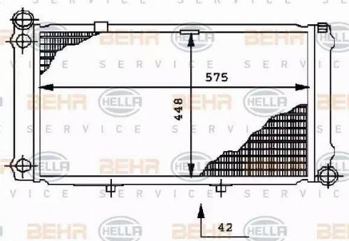 HELLA 8MK 376 712-311 - Radiator, engine cooling autospares.lv