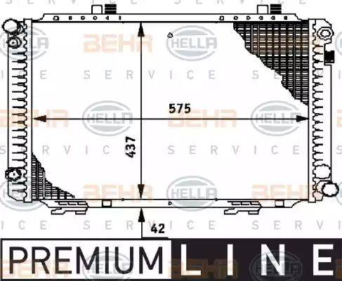 HELLA 8MK 376 712-321 - Radiator, engine cooling autospares.lv