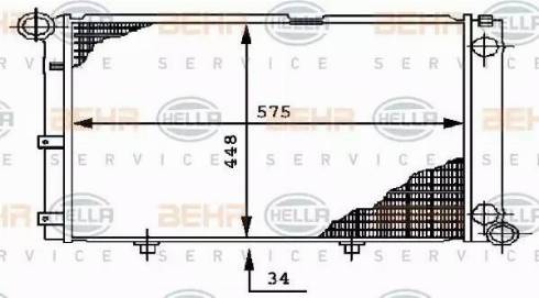 HELLA 8MK 376 712-291 - Radiator, engine cooling autospares.lv