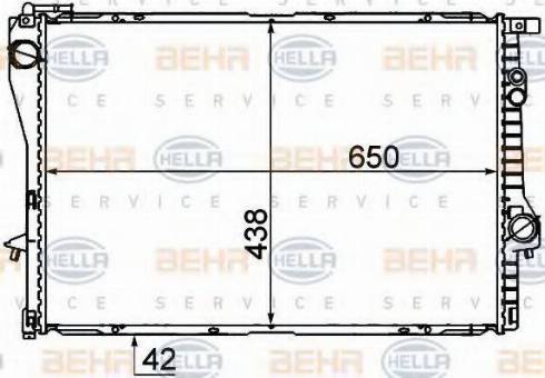 HELLA 8MK 376 712-234 - Radiator, engine cooling autospares.lv