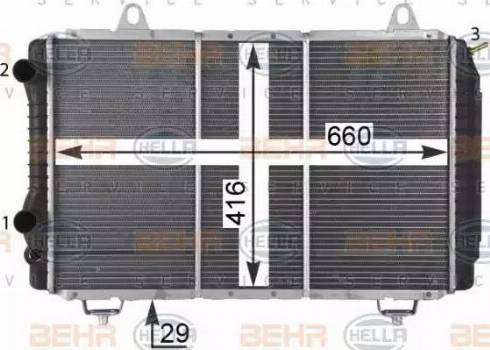 HELLA 8MK 376 717-521 - Radiator, engine cooling autospares.lv