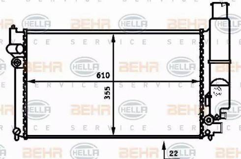 HELLA 8MK 376 717-331 - Radiator, engine cooling autospares.lv