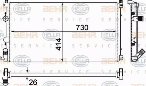 HELLA 8MK 376 780-671 - Radiator, engine cooling autospares.lv