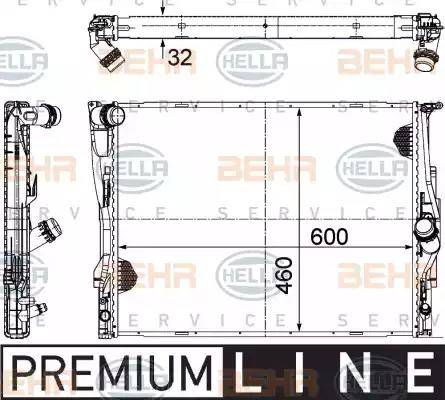 HELLA 8MK 376 782-071 - Radiator, engine cooling autospares.lv