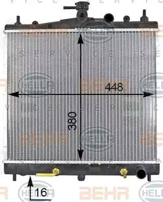 HELLA 8MK 376 787-641 - Radiator, engine cooling autospares.lv