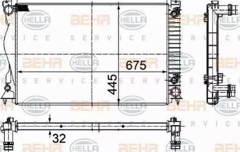 HELLA 8MK 376 732-501 - Radiator, engine cooling autospares.lv