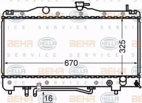 HELLA 8MK 376 724-641 - Radiator, engine cooling autospares.lv