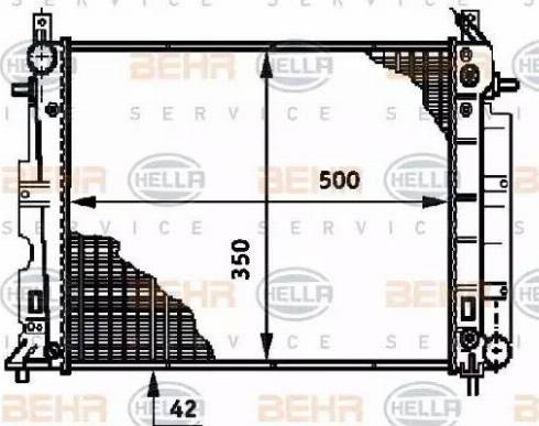 HELLA 8MK 376 720-531 - Radiator, engine cooling autospares.lv