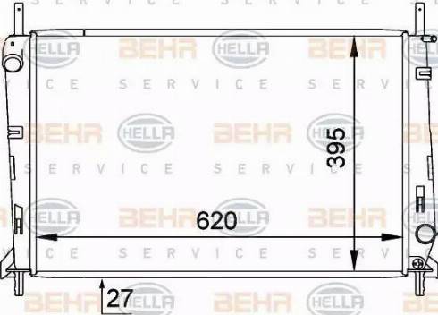 HELLA 8MK 376 720-311 - Radiator, engine cooling autospares.lv