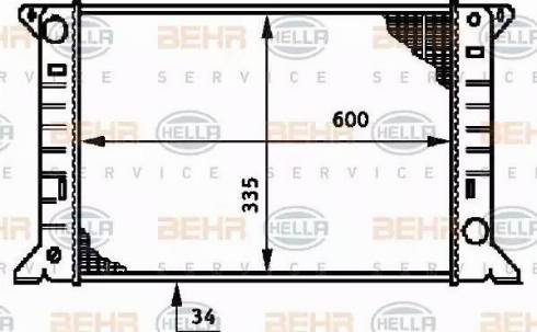 HELLA 8MK 376 720-251 - Radiator, engine cooling autospares.lv