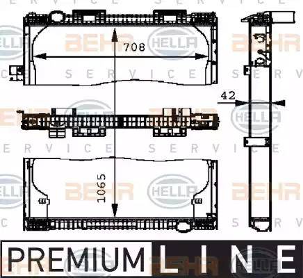 HELLA 8MK 376 721-461 - Radiator, engine cooling autospares.lv