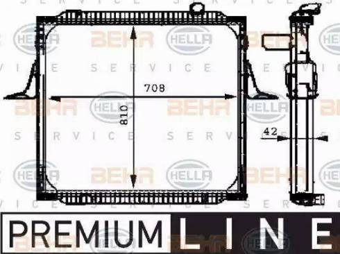 HELLA 8MK 376 721-661 - Radiator, engine cooling autospares.lv