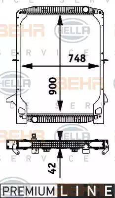 HELLA 8MK 376 721-601 - Radiator, engine cooling autospares.lv