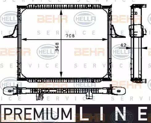 HELLA 8MK 376 721-671 - Radiator, engine cooling autospares.lv