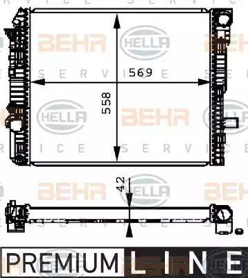 HELLA 8MK 376 721-271 - Radiator, engine cooling autospares.lv