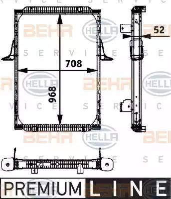 HELLA 8MK 376 721-731 - Radiator, engine cooling autospares.lv