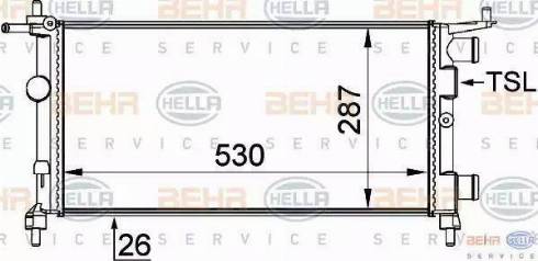 HELLA 8MK 376 722-444 - Radiator, engine cooling autospares.lv