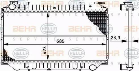 HELLA 8MK 376 722-581 - Radiator, engine cooling autospares.lv