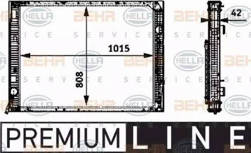 HELLA 8MK 376 722-361 - Radiator, engine cooling autospares.lv