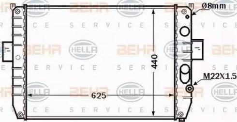 HELLA 8MK 376 774-401 - Radiator, engine cooling autospares.lv