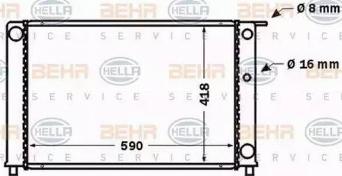 HELLA 8MK 376 774-111 - Radiator, engine cooling autospares.lv