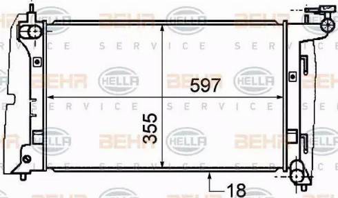 HELLA 8MK 376 775-441 - Radiator, engine cooling autospares.lv