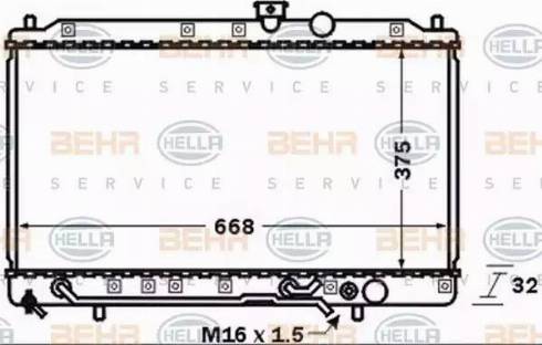 HELLA 8MK 376 770-001 - Radiator, engine cooling autospares.lv