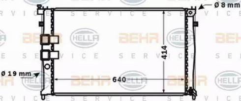 HELLA 8MK 376 771-441 - Radiator, engine cooling autospares.lv