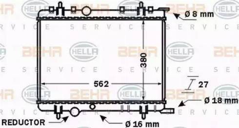 HELLA 8MK 376 771-411 - Radiator, engine cooling autospares.lv